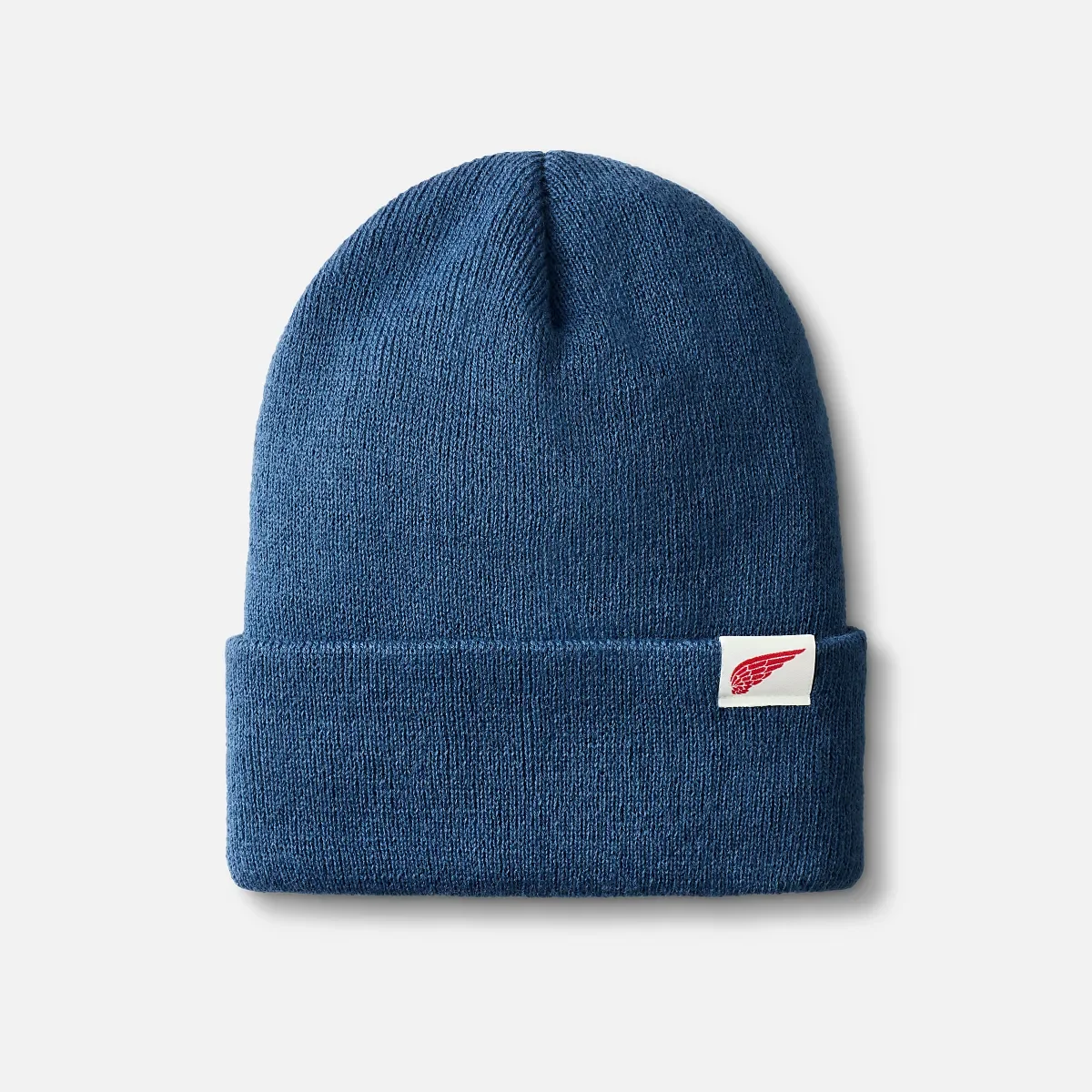 Stickad mössa med logotyp Stickad mössa med logotyp i mörk denim