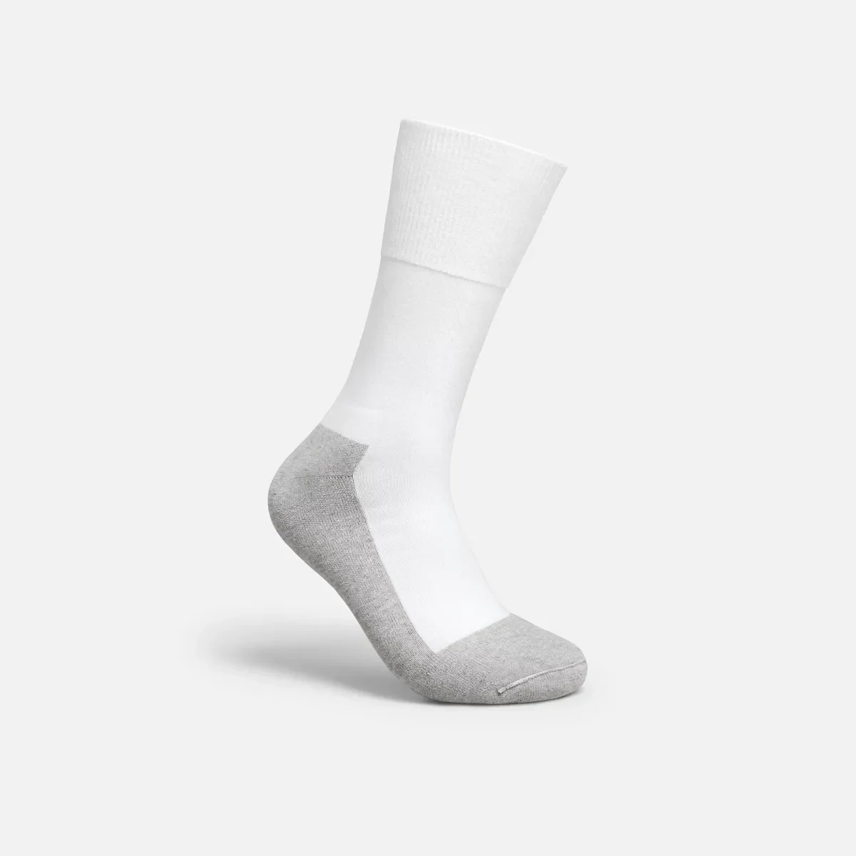Ultimate Diabetic Light Weight Crew Unisex Coolmax®-blandning, diabetesstrumpor i vitt