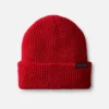 Waffle Knit Beanie – Unisexmössa i vaffelstickat i rött