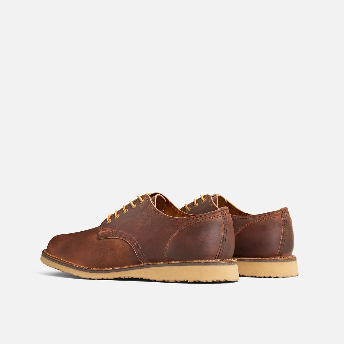 Weekender Oxford – herrskor i kopparfärgat, Rough & Tough-läder