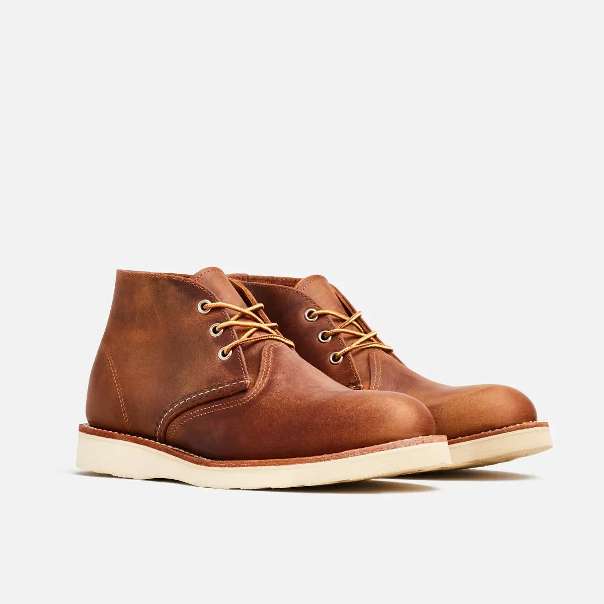 Work Chukka Chukka för män i kopparfärgat Rough & Tough läder